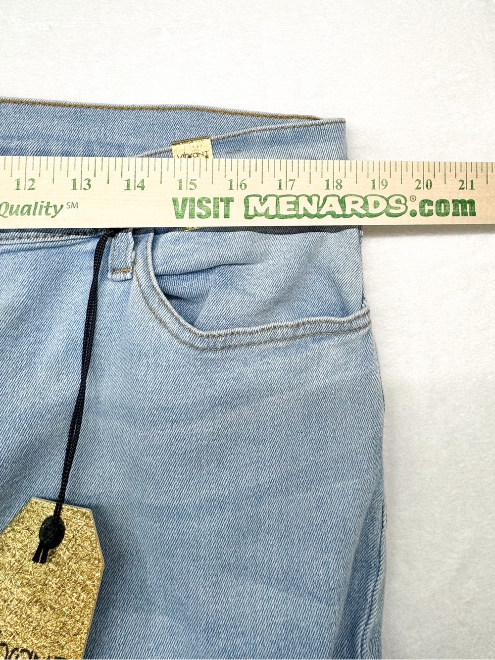 Vibrant M.I.U. 3X Light Wash Distressed Ripped Wide Leg Jeans NWT - Picture 10 of 16